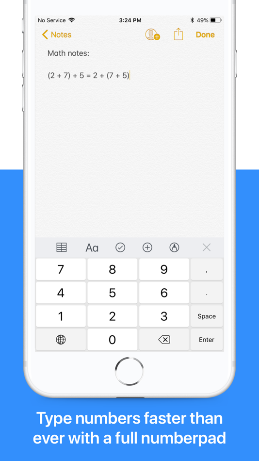 #2. NumPad: Your Number Keyboard (iOS) 由: More Voltage