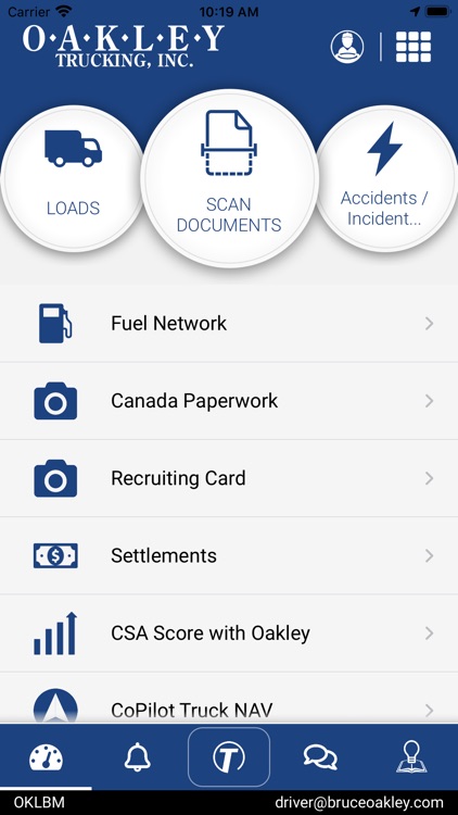 bruce oakley trucking driver login