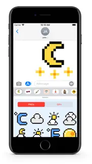 pixel weather gifs & stickers iphone screenshot 2