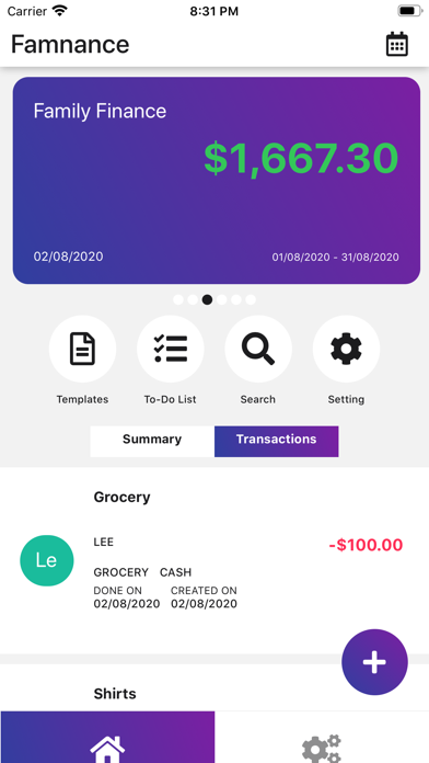 Famnance Screenshot