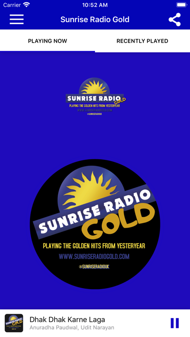 Sunrise Radio Gold Screenshot