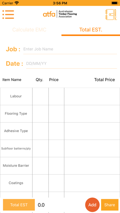 ATFA EMC & Pricing Tool Screenshot