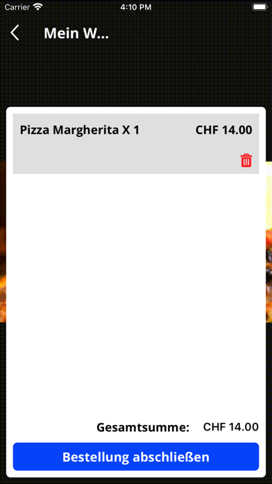Pizza Picante Wädenswil Screenshot