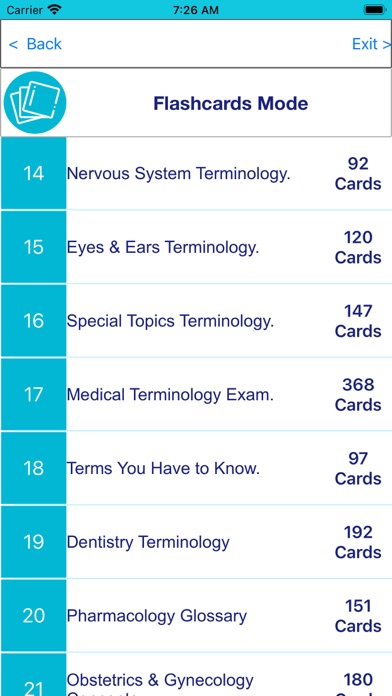 Medical Terminology by Branch Screenshot