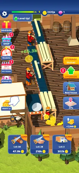 Game screenshot Lumber Mill Idle Farm: Offline apk