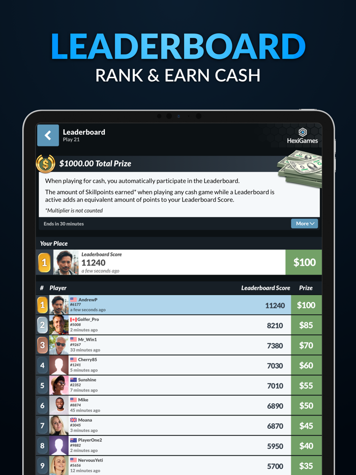 Play 21 - Real Money Card Game