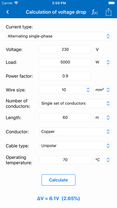 Electrical Calculations PRO screenshot 3