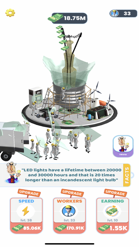#1. Idle Inventions (iOS) Podle: funcell Games Pvt Ltd