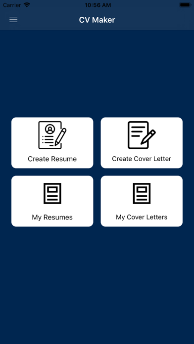 Easy CV & Cover Letter Maker Screenshot
