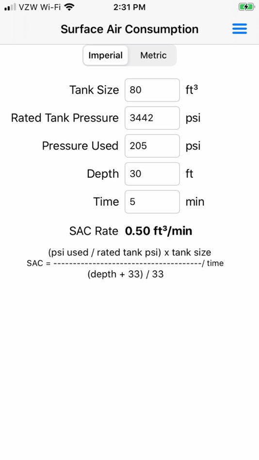 #1. Surface Air Consumption (iOS) By: Leridian Dynamics, Inc.