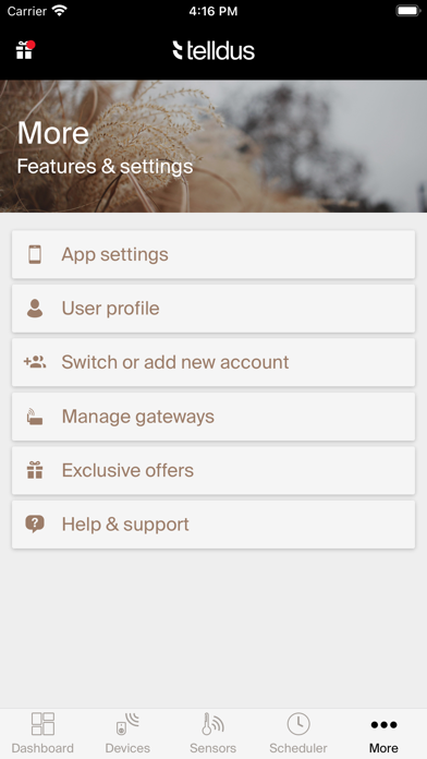Telldus Live! mobile Screenshot