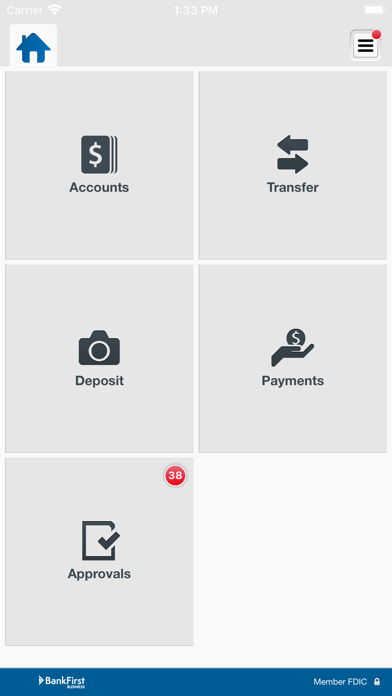 BankFirst Mobile Business Screenshot