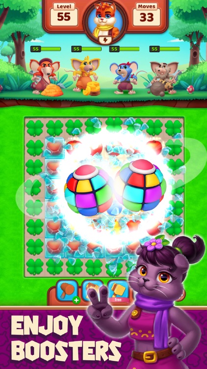 Cat Heroes - Match 3 Puzzles screenshot-3