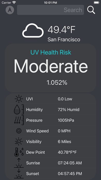 Today's Health Screenshot