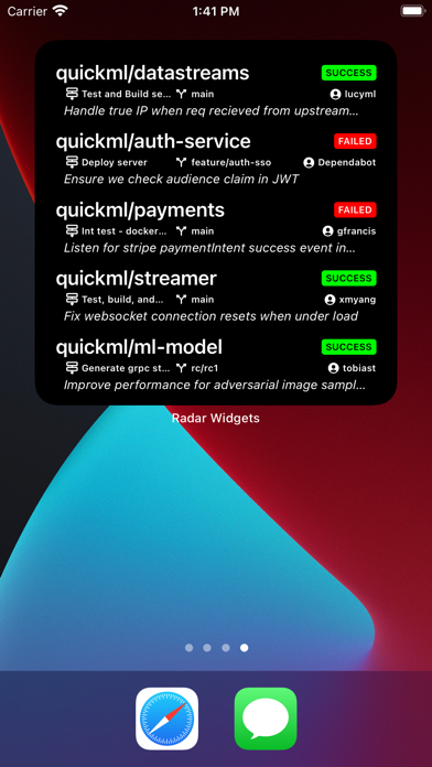Radar Widgets for GitHub Screenshot 2 - AppWisp.com Radar Widgets for GitHub Screenshot 2 - AppWisp.com