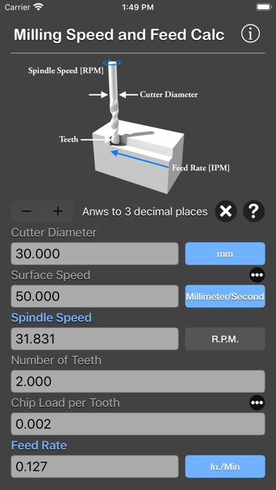 Milling Speed and Feed Calcのおすすめ画像6