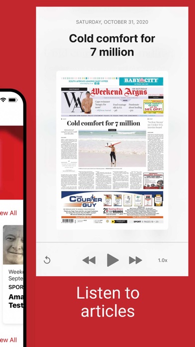 Weekend Argus Saturday Screenshot
