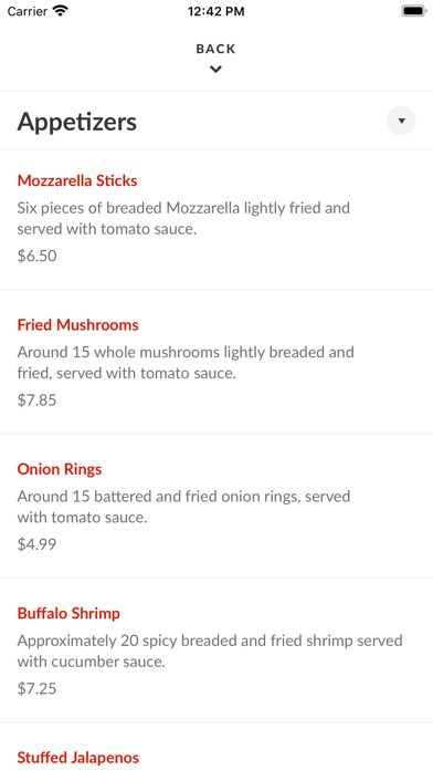 Capri's Pizzeria Screenshot