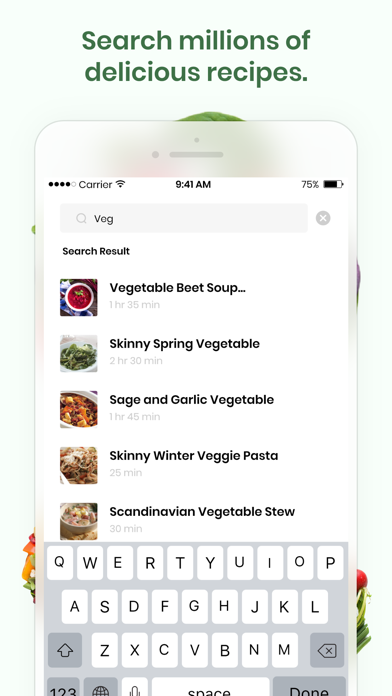 Vegetarian Recipes & Meals Screenshot