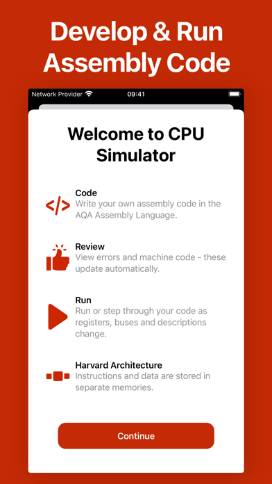 CPU Simulator Screenshot