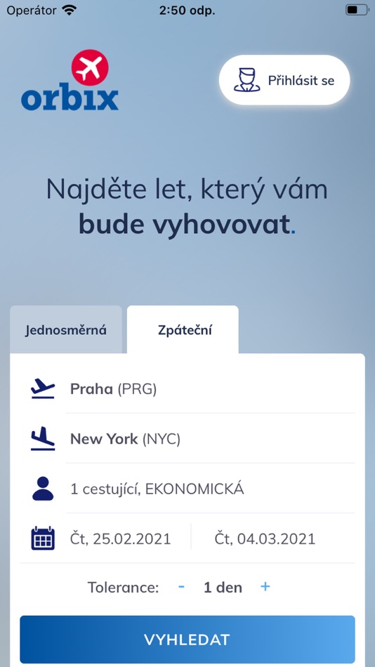 ORBIX Letenky, služební cesty - 2.8.6 - (iOS)