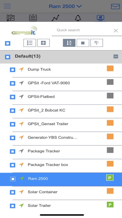 GPSit tracking Screenshot