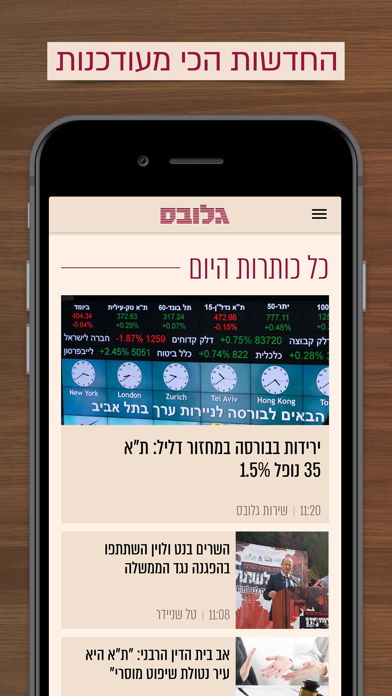 Globes גלובס Screenshot