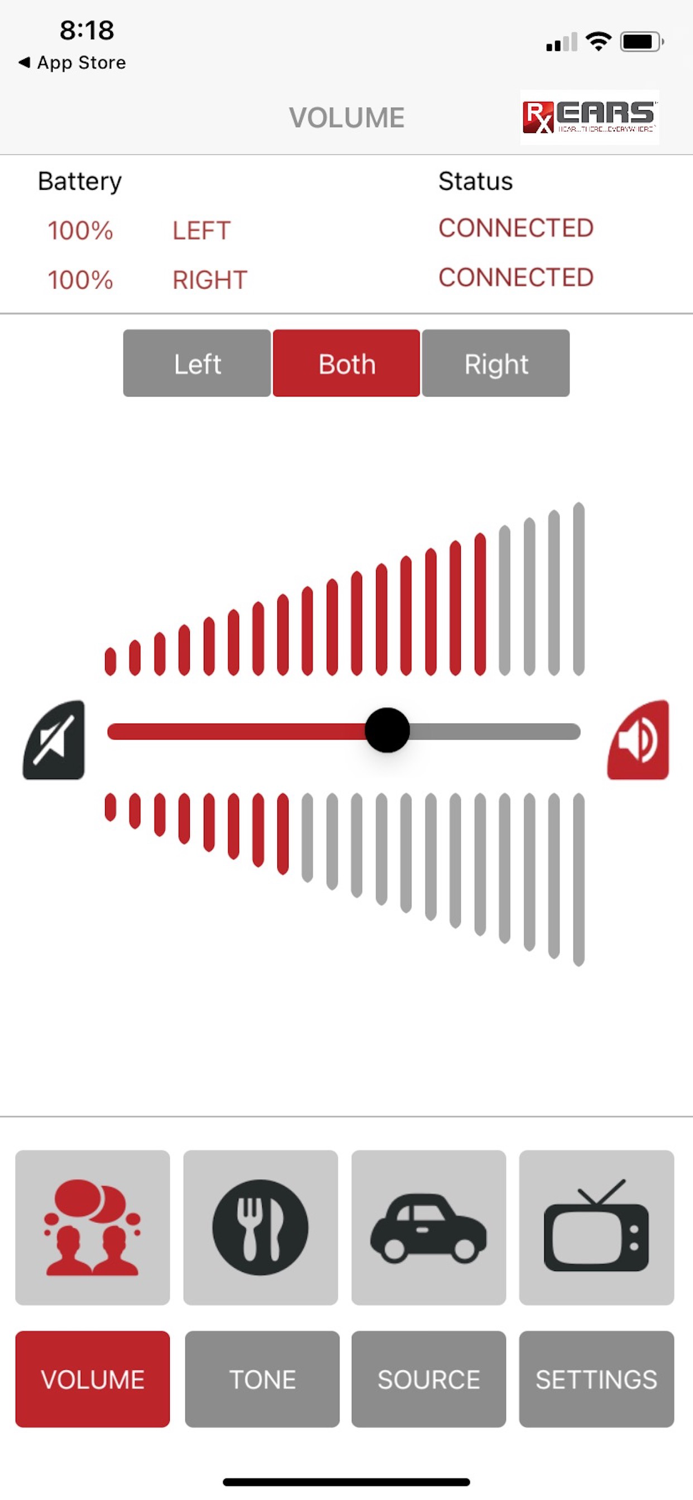 RxEars Remote Control App