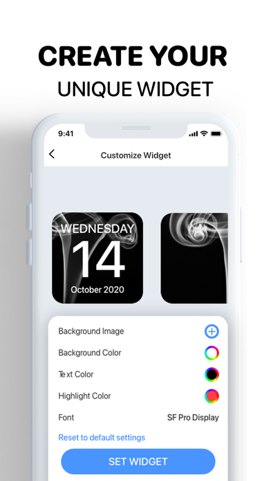 Calendar Widget for iPhone Screenshot