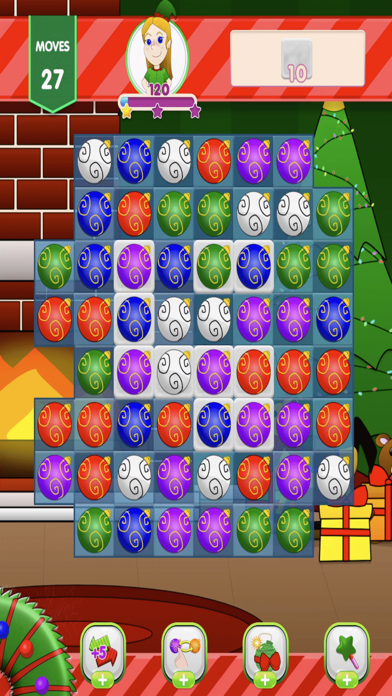 Holiday Ornaments Match 4 Screenshot