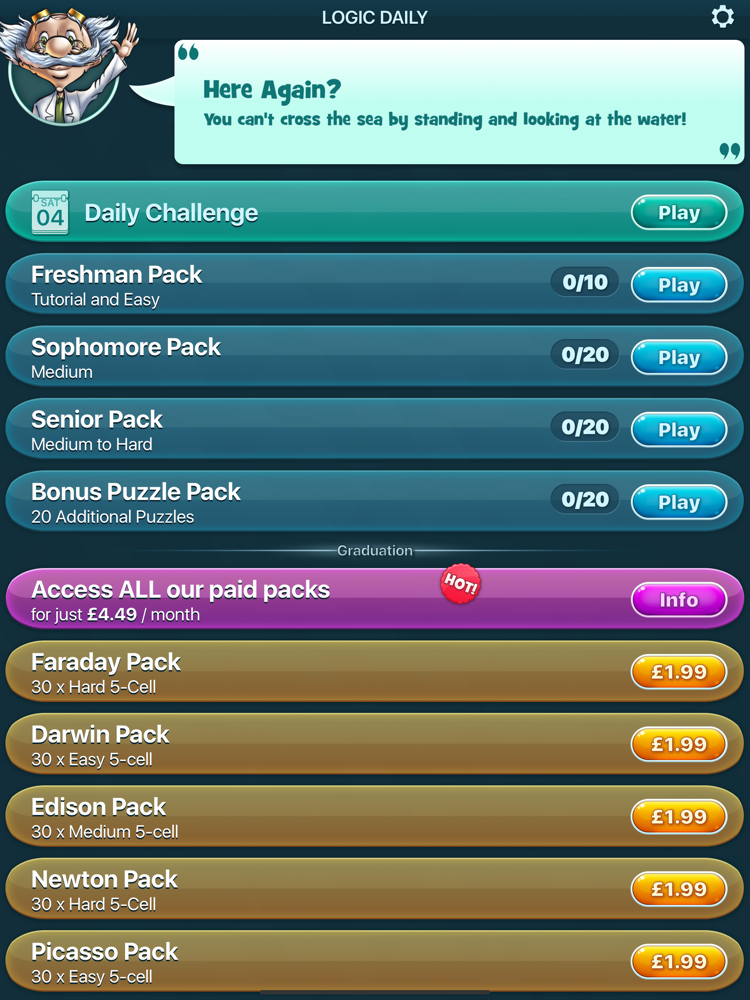 Logic Puzzles Daily App for iPhone - Free Download Logic Puzzles Daily