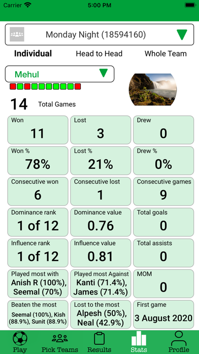 Football & Stats Screenshot