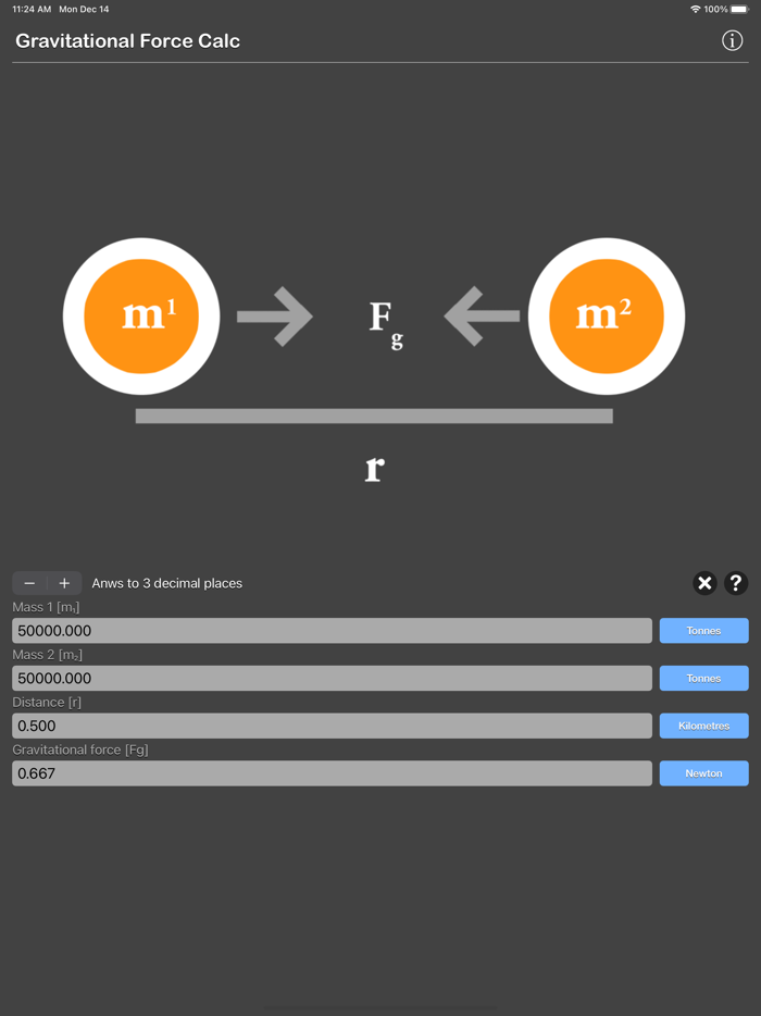 Gravitational Force Calculator