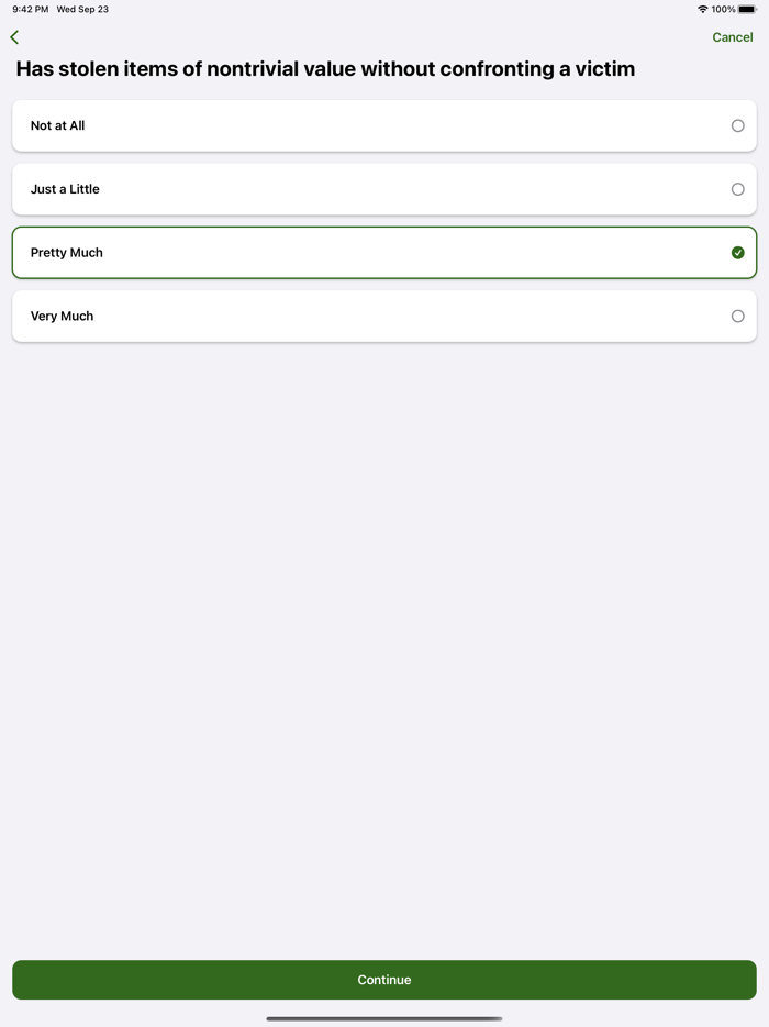 Conduct Disorder Test