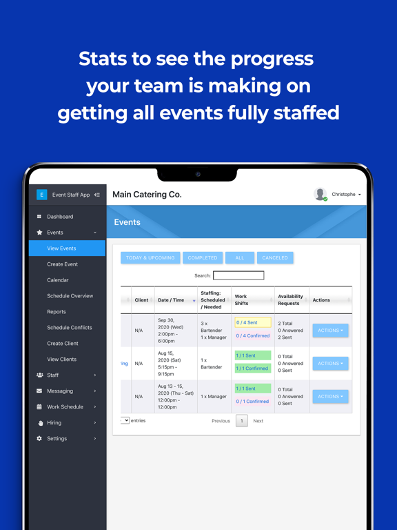 Event Staff App iPad screenshot 4 - Business app