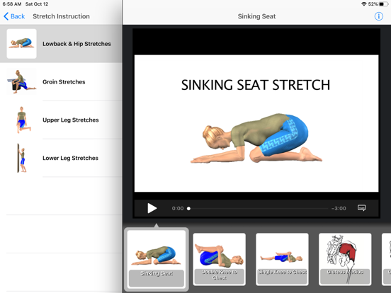 Stretch For Pain Relief Lower iPad screenshot 5 - Health & Fitness app