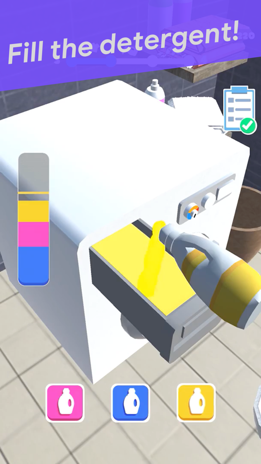 #3. Laundry Day 3D (iOS) By: Buket Zehir