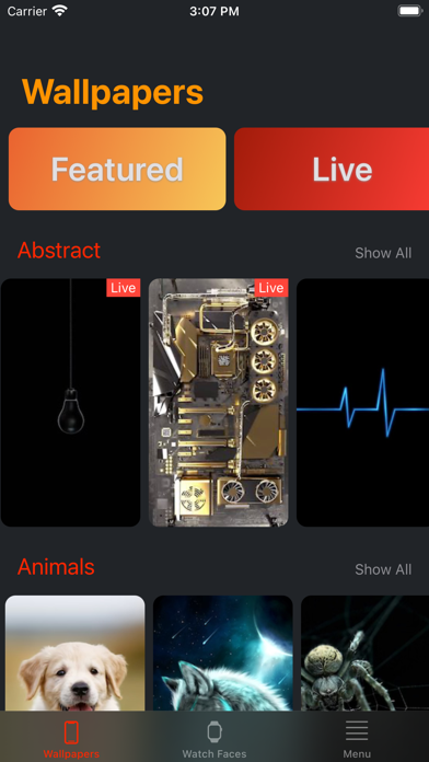 Live Watch Faces 3D Wallpapers Screenshot