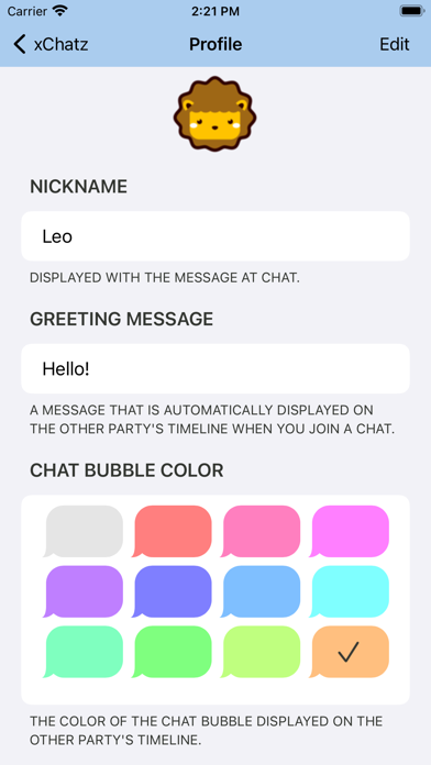 xChatz - Chat app with Wi-Fi Screenshot