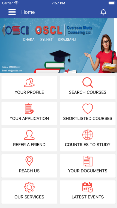 Study Abroad with OSCL Screenshot