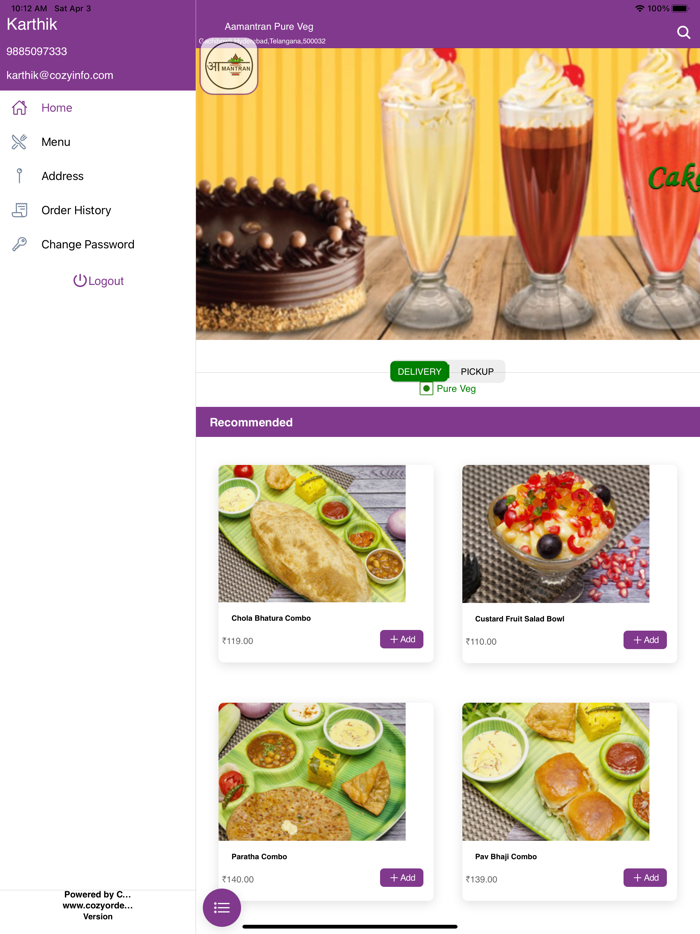 Aamantranraga Pure Veg