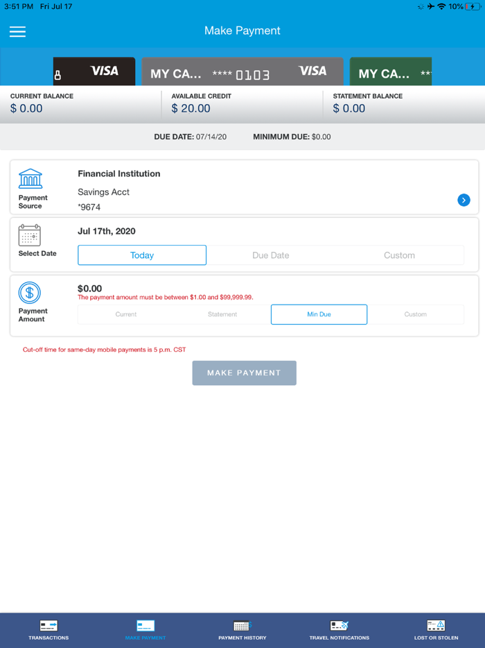 Riverfront Credit Card