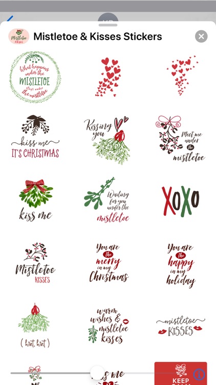 Mistletoe & Kisses Stickers