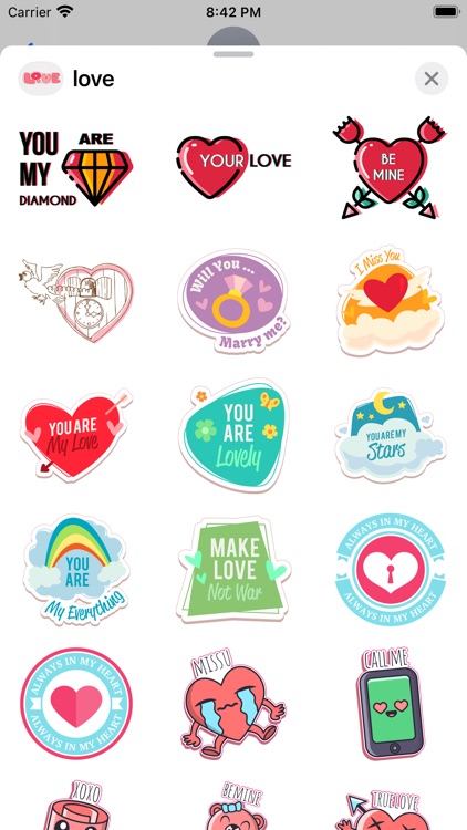 "Love" - Stickers for iMessage screenshot-4