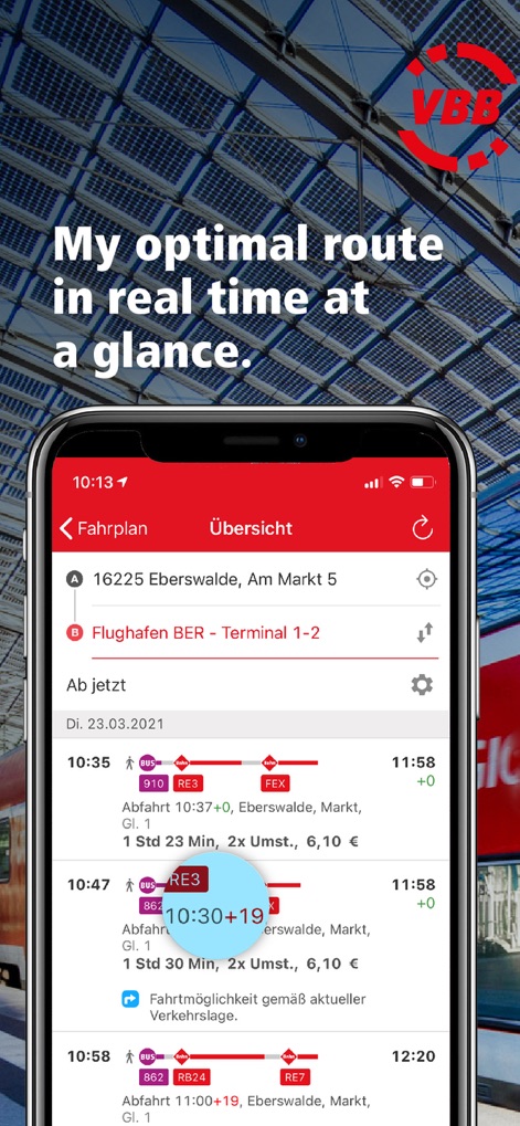 VBB Bus & Bahn: Route planner - Travel App | MWM