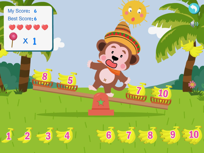 Monkey Math Balance for Kids