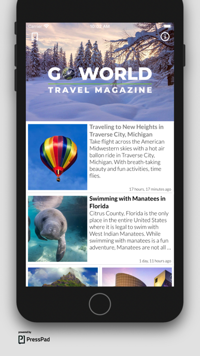 Go World Travel Magazine Screenshot