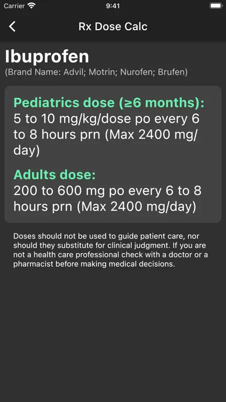 Rx Dose Calc screenshot 2 of 10