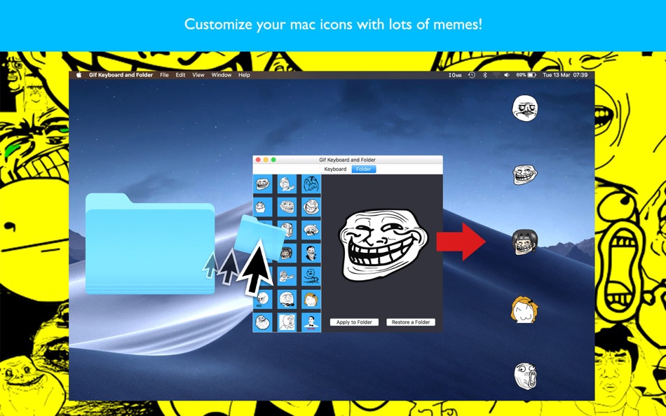 #5. Gif Keyboard and Folders (macOS) بواسطة: luca calciano
