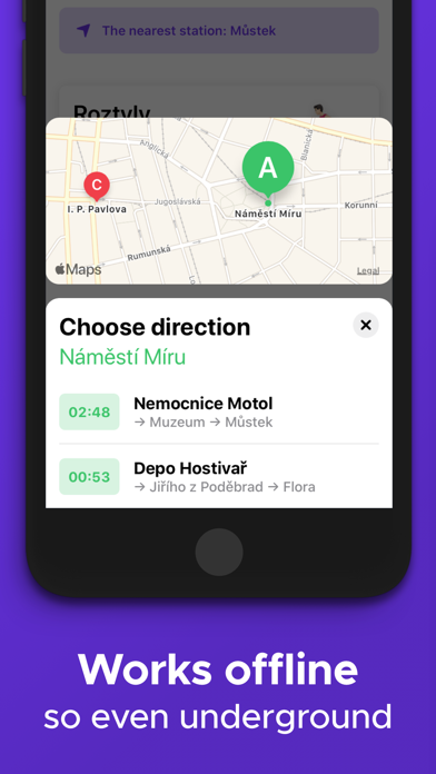 Metroji – Prague Metro App Screenshot